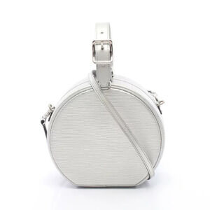 Louis Vuitton Boite Chapeau Epi Handbag Leather Silver